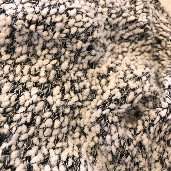 Gray Fuzzy Knit Cardigan with Pockets - Picture 7 of 8